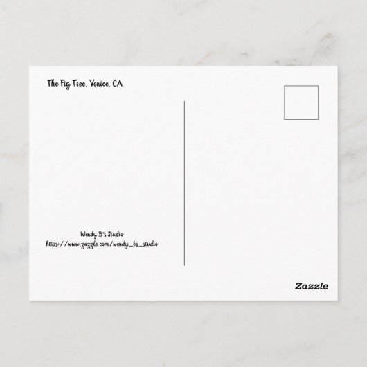 De varkensboom briefkaart (Achterkant)