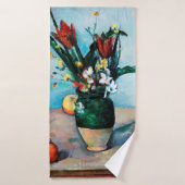 De Vase van Tulpen, Paul Cezanne Badhanddoek (Badhanddoek)