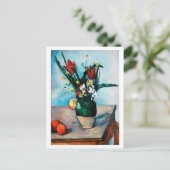 De Vase van Tulpen, Paul Cezanne Briefkaart (Staand voorkant)