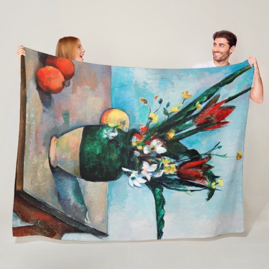 De Vase van Tulpen, Paul Cezanne Fleece Deken (In situ)