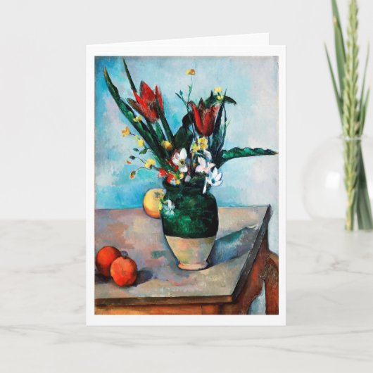 De Vase van Tulpen, Paul Cezanne Kaart (Voorkant)