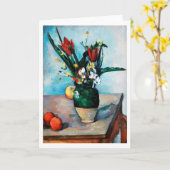 De Vase van Tulpen, Paul Cezanne Kaart (Gele Bloem)