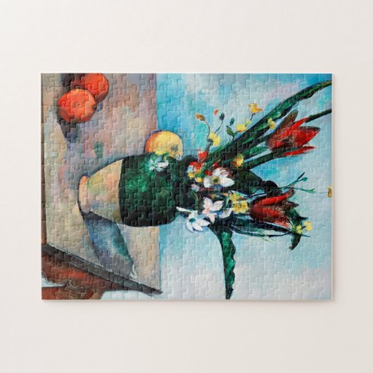 De Vase van Tulpen, Paul Cezanne Legpuzzel (Horizontaal)