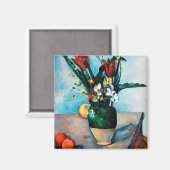 De Vase van Tulpen, Paul Cezanne Magneet (Voorkant / Achterkant)