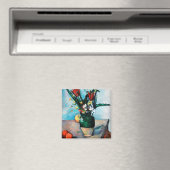 De Vase van Tulpen, Paul Cezanne Magneet (Insitu (Vaatwasser))