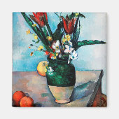 De Vase van Tulpen, Paul Cezanne Magneet (Voorkant)