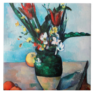 De Vase van Tulpen, Paul Cezanne Tegeltje