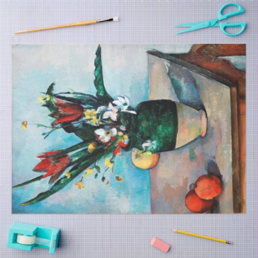 De Vase van Tulpen, Paul Cezanne Tissuepapier (Craft)