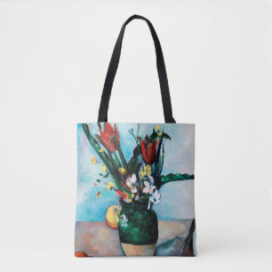 De Vase van Tulpen, Paul Cezanne Tote Bag