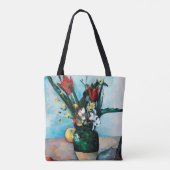 De Vase van Tulpen, Paul Cezanne Tote Bag (Achterkant)