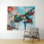 De Vase van Tulpen, Paul Cezanne Wandkleed (In Situ (horizontaal))