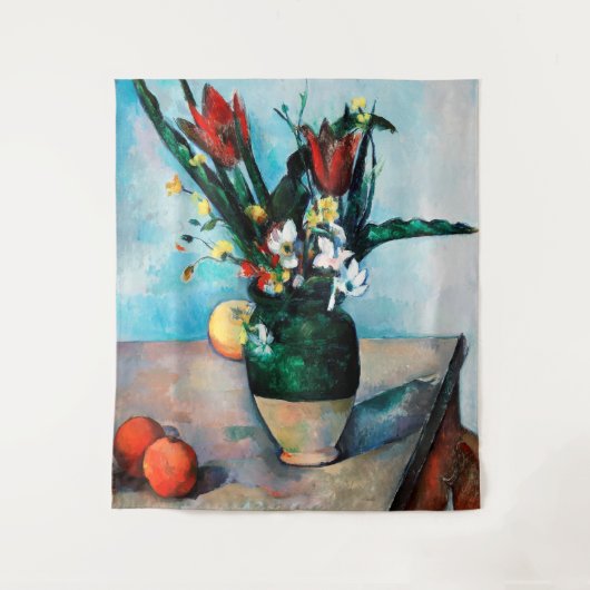 De Vase van Tulpen, Paul Cezanne Wandkleed (Voorkant)