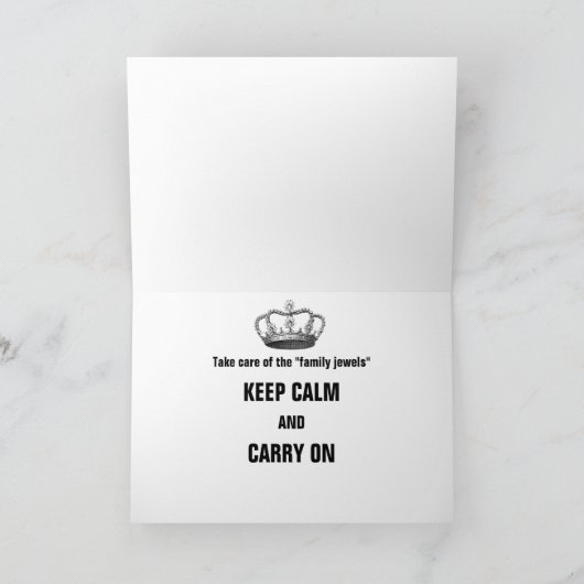 De vasectomie houdt Kalm en draagt Kaart (Binnen)