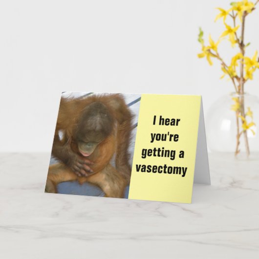 De vasectomie houdt Kalm en draagt Kaart (Gele Bloem)
