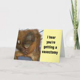 De vasectomie houdt Kalm en draagt Kaart