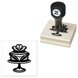 de vaste cake rubberen stempel