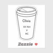 De vaste gasten van Amanda Lexie Olivia Coffee Sti Sticker (Vel)