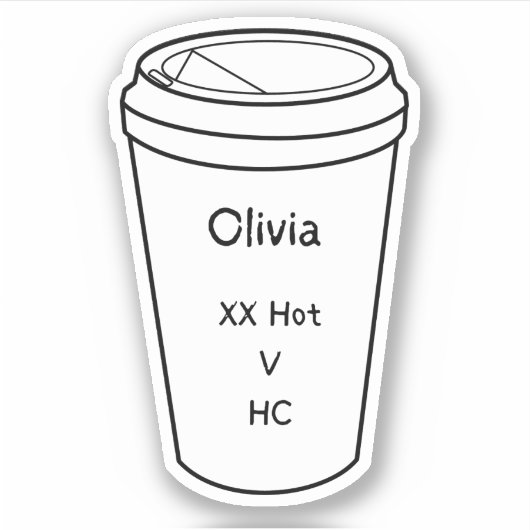 De vaste gasten van Amanda Lexie Olivia Coffee Sti Sticker (Voorkant)