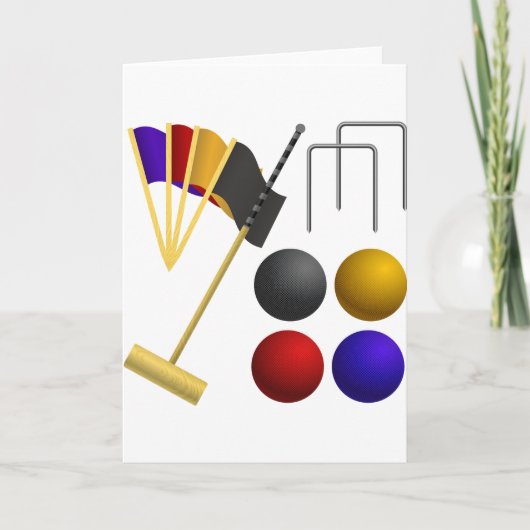 De Vastgestelde Wenskaarten van het croquet Kaart (Voorkant)