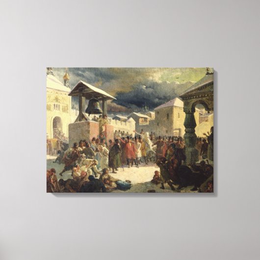 De Veche in de Republiek Novgorod, 1861 Canvas Afdruk (Voorkant)