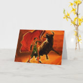 De Vechter en Gr Toro van de stier Kaart (Gele Bloem)