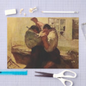 “De vechtpartij in de hut” door NC Wyeth Tissuepapier (Craft)