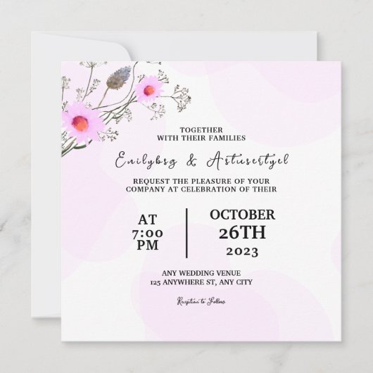 De Vector van het Ontwerp van de Uitnodiging van d (Voorkant)