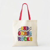 De veelkleurige 2de Rotsen van de Rang Tote Bag (Voorkant)
