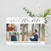 De veelvoudige foto's van het manuscript sparen de save the date (Staand voorkant)