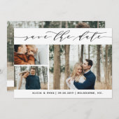 De veelvoudige foto's van het manuscript sparen de save the date (Voorkant / Achterkant)