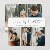 De veelvoudige foto's van het manuscript sparen de save the date (Voorkant / Achterkant)