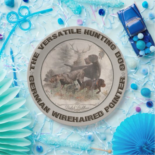 De veelzijdige jachtnetten van de hond papieren bordje (Feest)