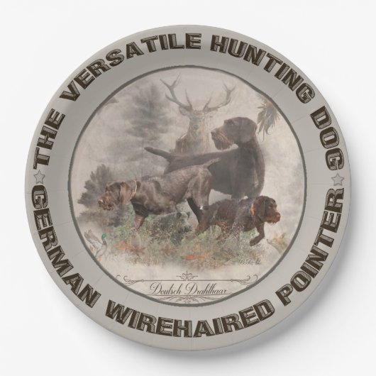 De veelzijdige jachtnetten van de hond papieren bordje (Voorkant)