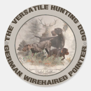 De veelzijdige jachtnetten van de hond ronde sticker