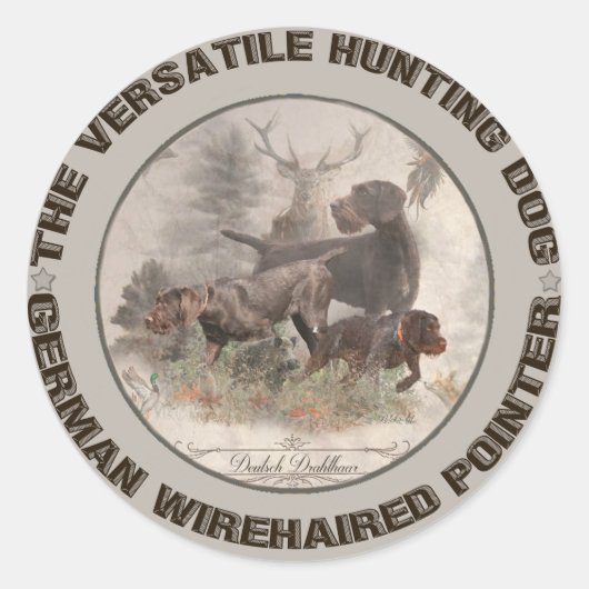 De veelzijdige jachtnetten van de hond ronde sticker (Voorkant)