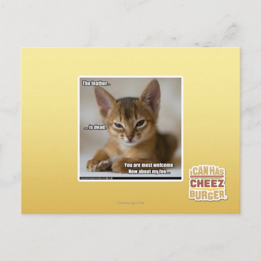 De veer is dood. briefkaart (Voorkant)