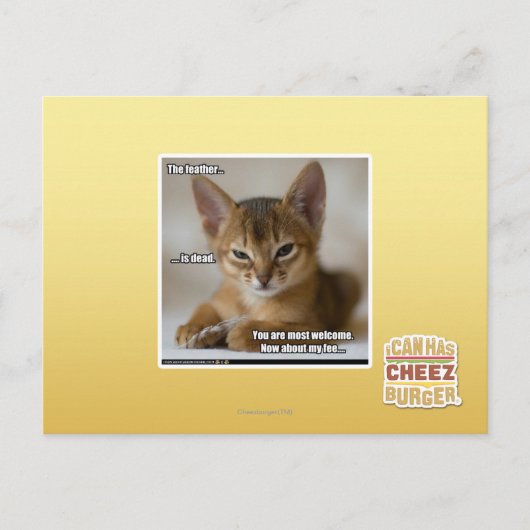 De veer is dood. briefkaart (Voorkant)