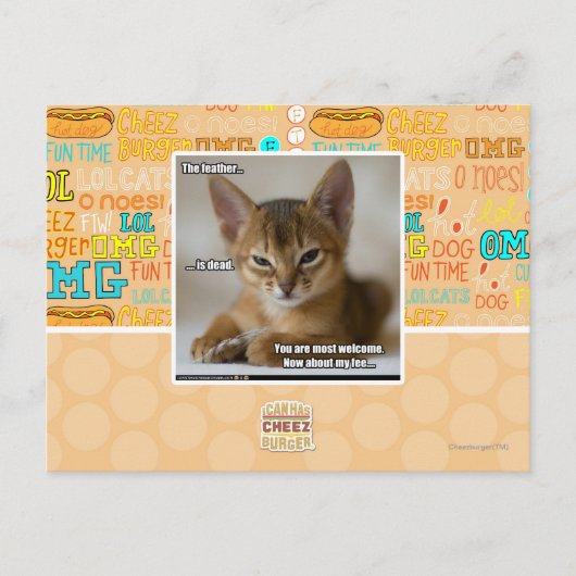 De veer is dood briefkaart (Voorkant)