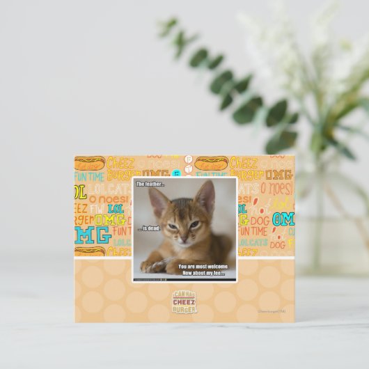 De veer is dood briefkaart (Staand voorkant)