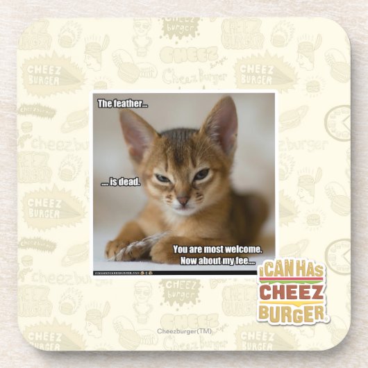 De veer is dood. drankjes onderzetter (Voorkant)