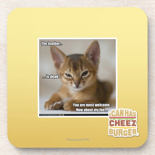 De veer is dood drankjes onderzetter (Voorkant)