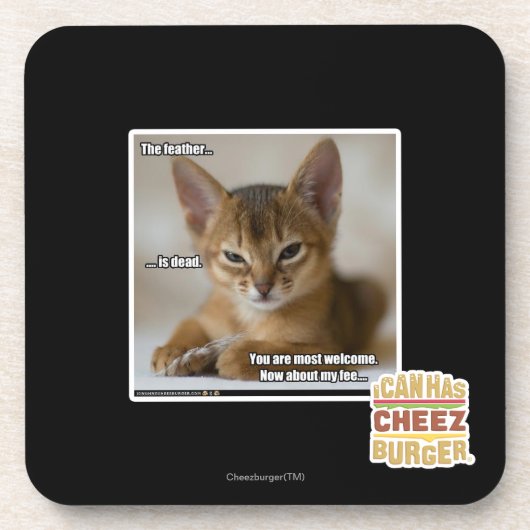 De veer is dood. drankjes onderzetter (Voorkant)