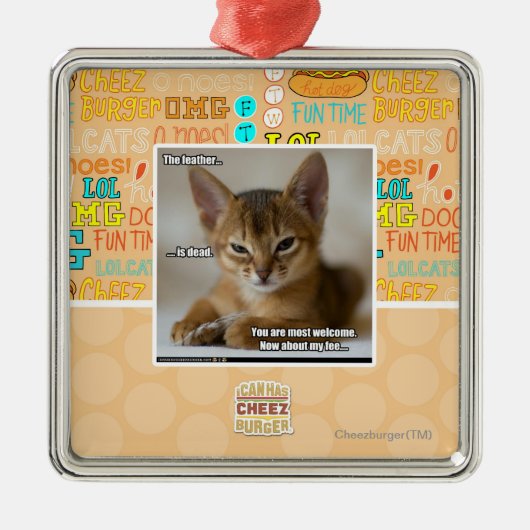 De veer is dood. metalen ornament (Voorkant)