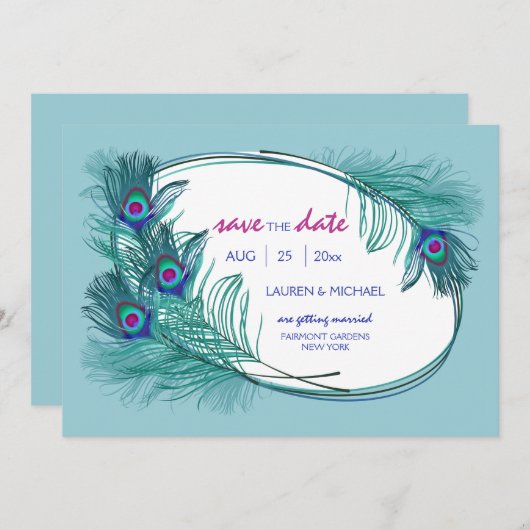 De Veer van de Peacock sparen de Aankondiging van  (Voorkant / Achterkant)