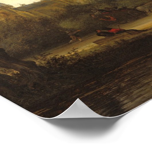 De veerboot - Salomon van Ruysdael Fine Art Poster (Hoek)