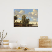 De veerboot - Salomon van Ruysdael Fine Art Poster (Keuken)