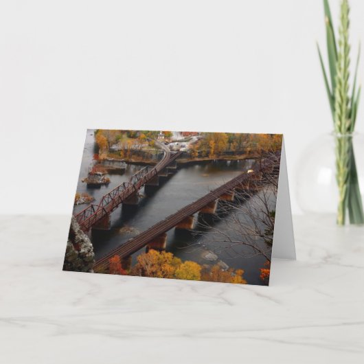 De Veerboot van Harpers in de herfst Kaart (Voorkant)