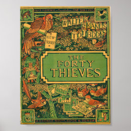 De veertig dieven  sprookjesboekje Hoesje Poster