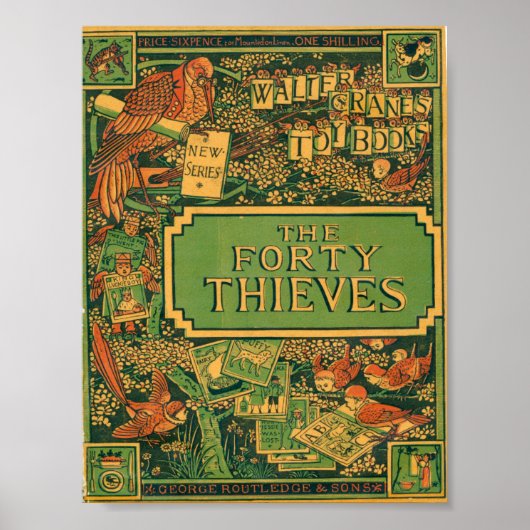 De veertig dieven sprookjesboekje Hoesje Poster (Voorkant)