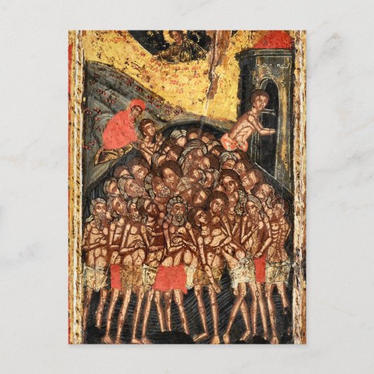 De veertig martelaren van Sebaste Orthodoxe Icoon Briefkaart (Voorkant)